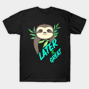 Lazy sloth lover design for sleepy or lazy days. T-Shirt